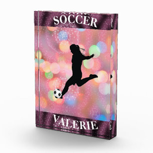 Soccer Girls Plum Sparkle Color Blast       Acrylic Award