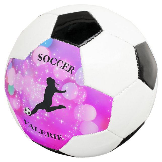 Soccer Girls Plum Sparkle Color Blast      Ball (Three Quarter)