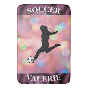 Soccer Girls Plum Sparkle Color Blast Bath Mat