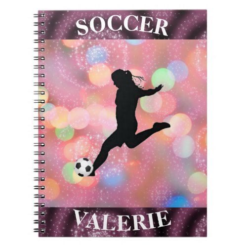 Soccer Girls Plum Sparkle Color Blast   Notebook