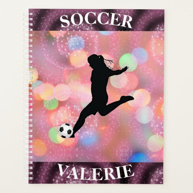 Soccer Girls Plum Sparkle Color Blast     Planner (Front)