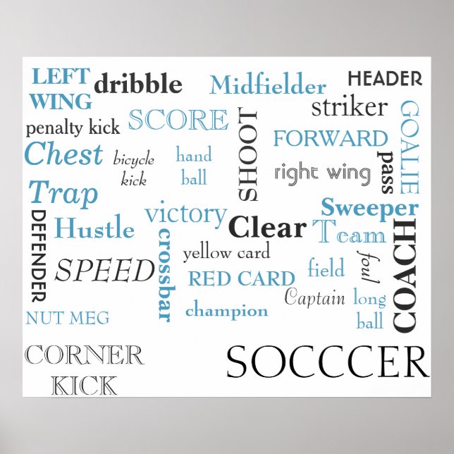 Soccer Glossary Poster (Front)