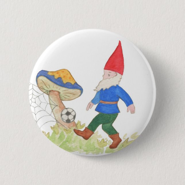 Soccer Gnome Button (Front)