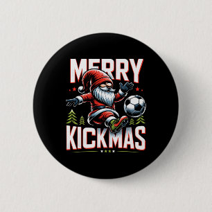 Soccer Gnome Merry Kickmas Button