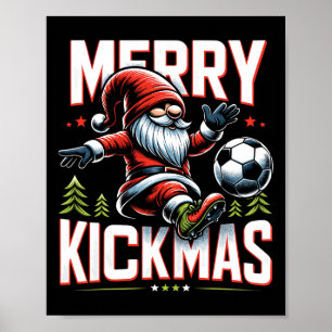 Soccer Gnome Merry Kickmas  Poster