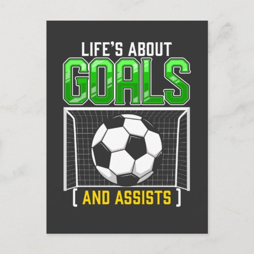 Soccer Goal and Assist Football Son Player Boy Postcard