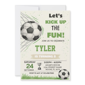 Soccer Goal Birthday Invitation