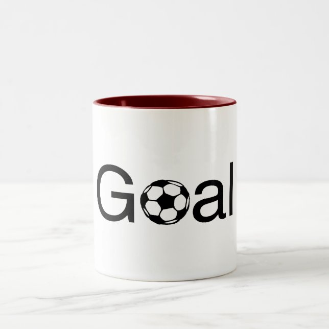 Soccer Goal Two-Tone Coffee Mug (Center)