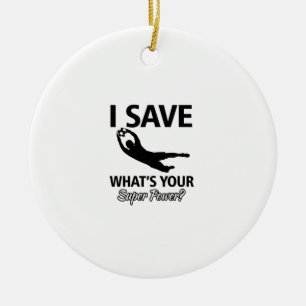 Soccer Goalie Ceramic Ornament