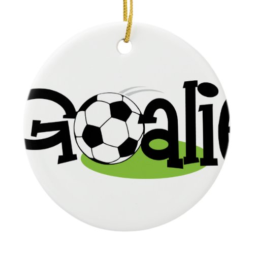 Soccer Goalie Ceramic Ornament