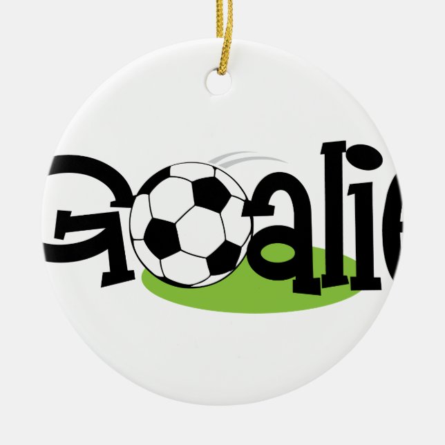 Soccer Goalie Ceramic Ornament (Front)