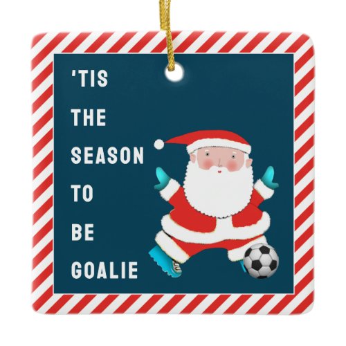 Soccer Goalie Gift Ceramic Ornament