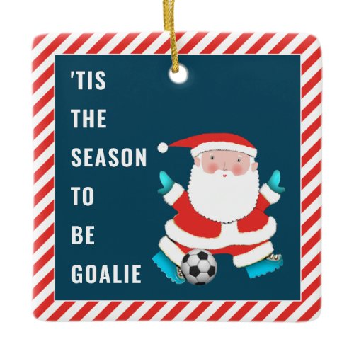 Soccer Goalie Gift Ceramic Ornament
