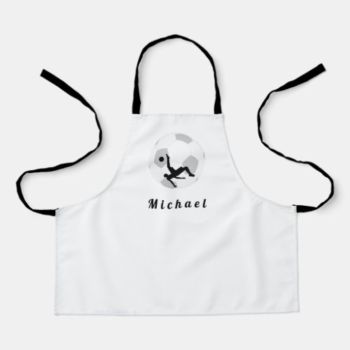 Soccer Goalie Keeper Black  White Players Name   Apron