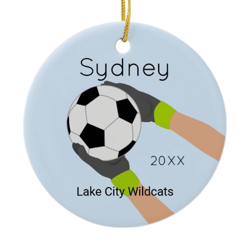Soccer Goalie Keepsake Ornament