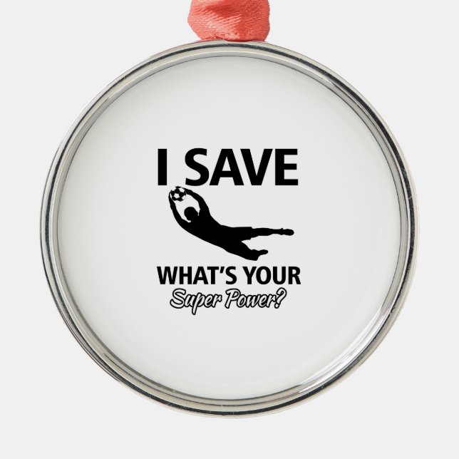 Soccer Goalie Metal Ornament (Front)