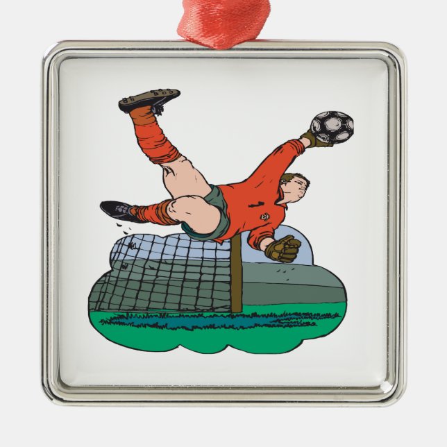Soccer Goalie Metal Ornament (Front)