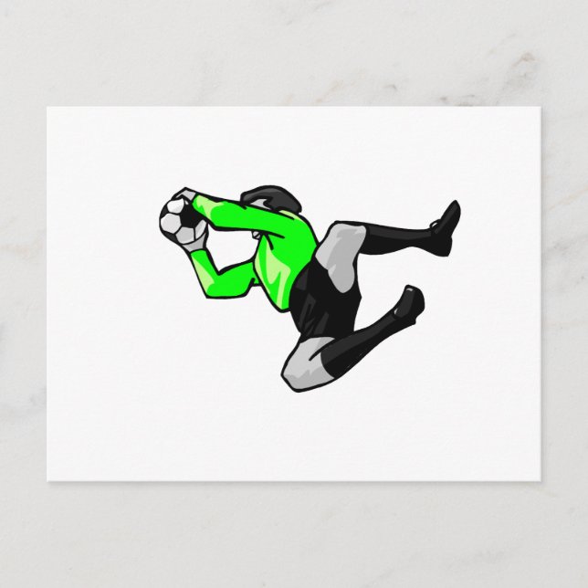 soccer goalie save graphic postcard (Front)