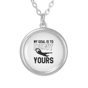 Soccer Goalie Silver Plated Necklace