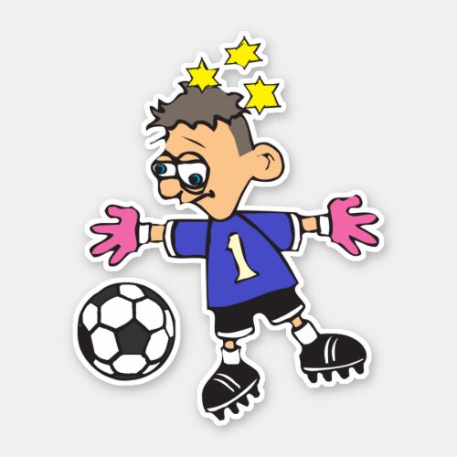 Soccer Goalkeeper Custom_Cut Vinyl Sticker