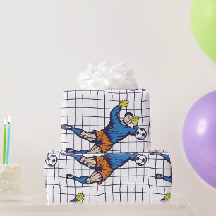 Soccer Goalkeeper Diving Save Wrapping Paper