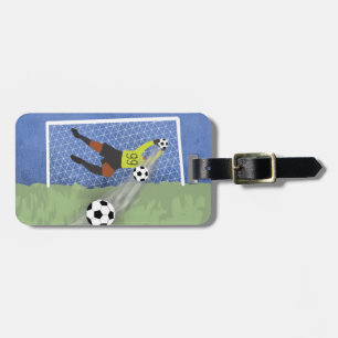 Soccer Goalkeeper Drawing Gym Bag Luggage Tag