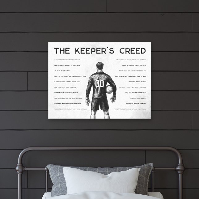 Soccer Goalkeeper Personalized Keeper's Creed Canvas Print (Creator Uploaded)