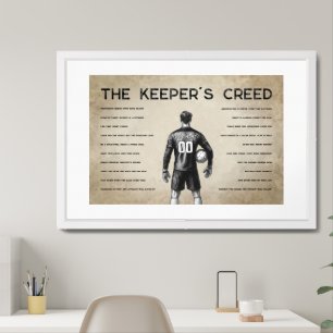Soccer Goalkeeper Personalized Keeper's Creed Framed Art