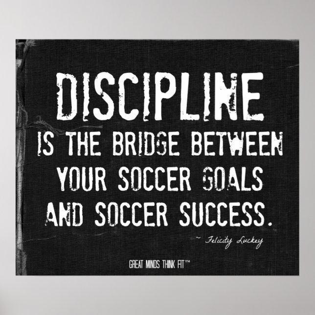 Soccer Goals and Success Poster in Black Denim 005 (Front)