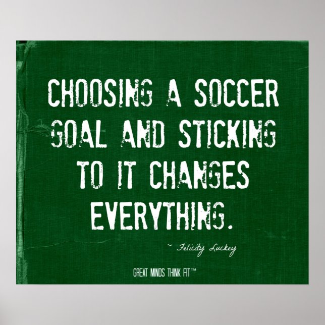 Soccer Goals Poster in Green Denim 004 (Front)