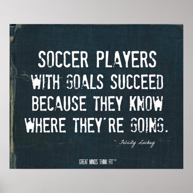 Soccer Goals Poster in Ripped Denim 007 (Front)