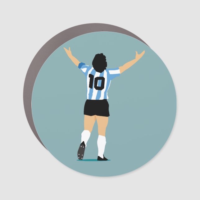 Soccer God The Greatest Of All Time Car Magnet (Front)