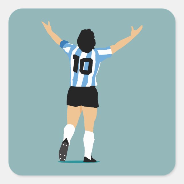 Soccer God The Greatest Of All Time Square Sticker (Front)