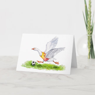 Soccer Goose Greeting Card