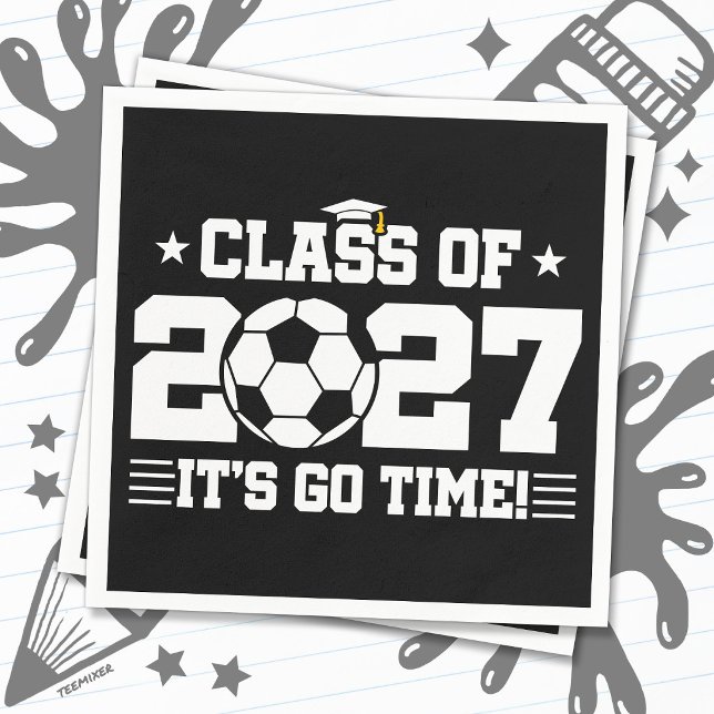 Soccer Graduation Go Time Senior Class of 2027 Napkins (Creator Uploaded)