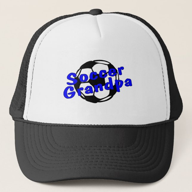 Soccer Grandpa (Blue) Trucker Hat (Front)