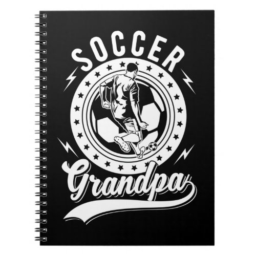 Soccer Grandpa Funny Soccer Playing Granddad Notebook