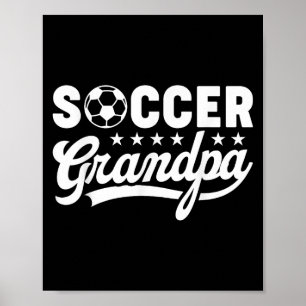 Soccer Grandpa Funny Sports Papa Vintage Humor Poster