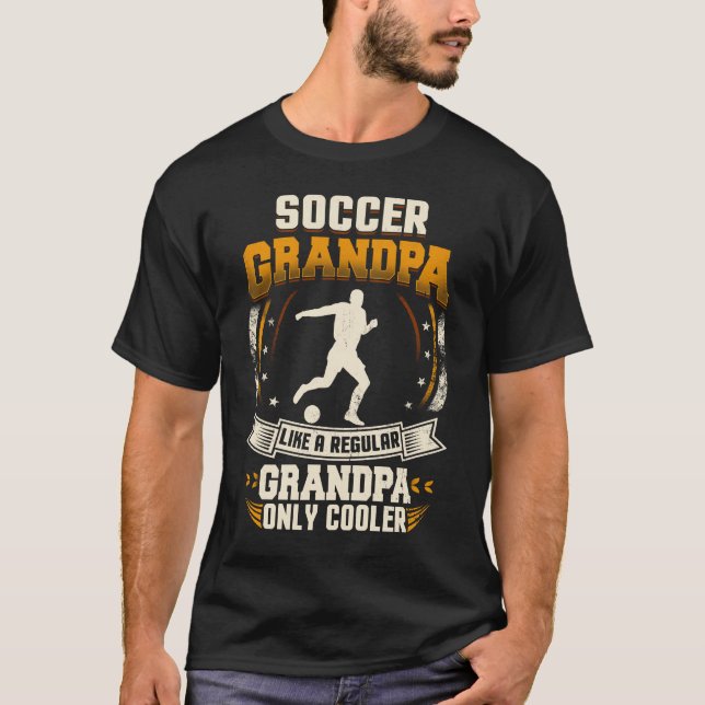Soccer Grandpa Regular Grandpa Only Cooler T-Shirt (Front)
