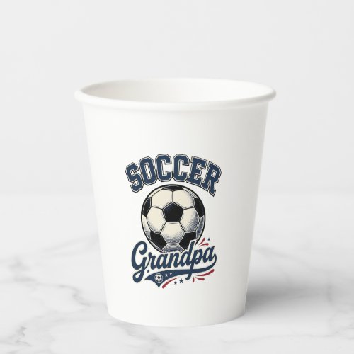 Soccer Grandpa Vintage Engraving Shirt Design_1 Paper Cups