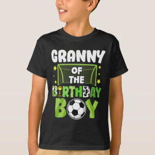 Soccer Granny Birthday Boy Party Soccer Family Mat T-Shirt
