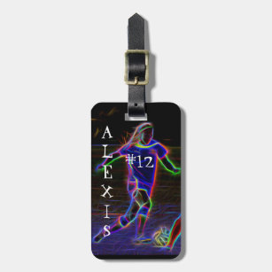 Soccer Graphic, Alexis, Bag Tag
