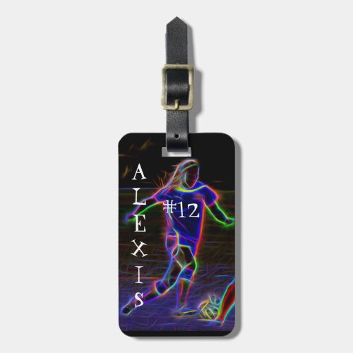 Soccer Graphic Alexis Bag Tag