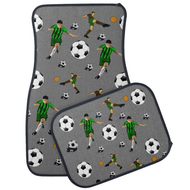 Soccer Gray Floor Car Mats (Set)