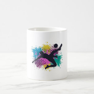 Soccer Grungy Color Splashes Coffee Mug