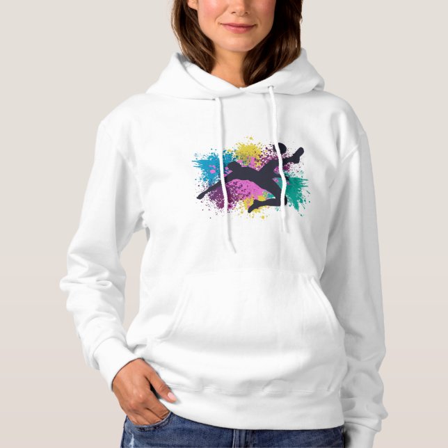Soccer Grungy Color Splashes Hoodie (Front)