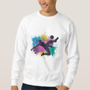Soccer Grungy Color Splashes Sweatshirt