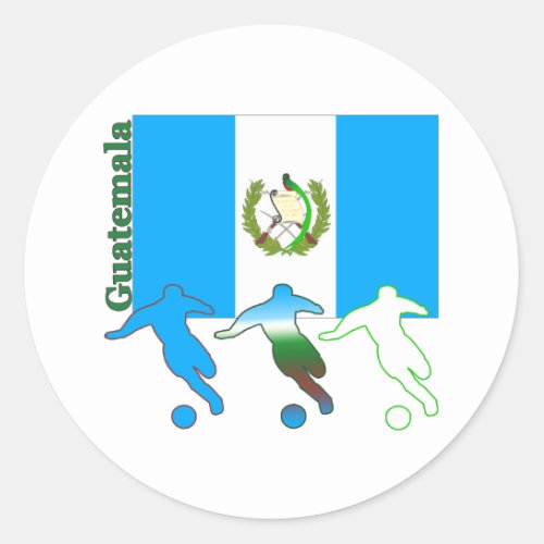 Soccer Guatemala Classic Round Sticker