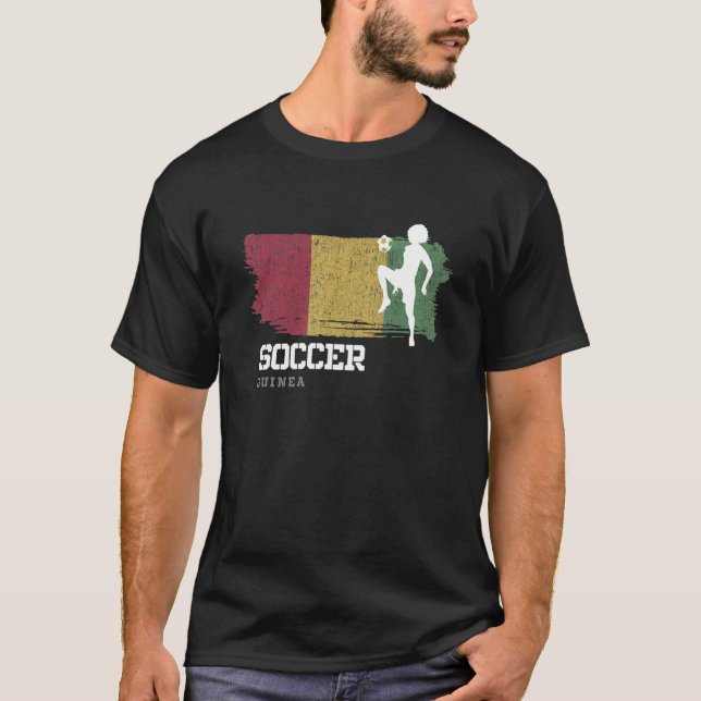 Soccer Guinea Flag Football Womens Soccer Girls T-Shirt (Front)