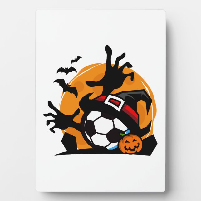 Soccer Halloween Night  Plaque (Front)